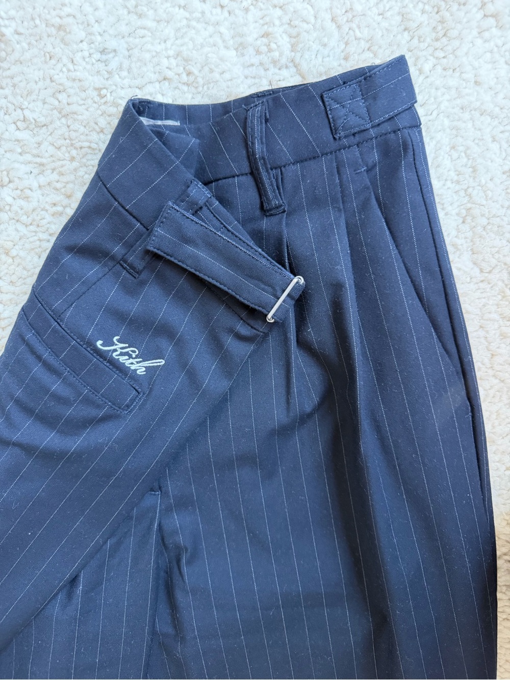 Kith Navy Pinstripe Trousers - Picture 6 of 7